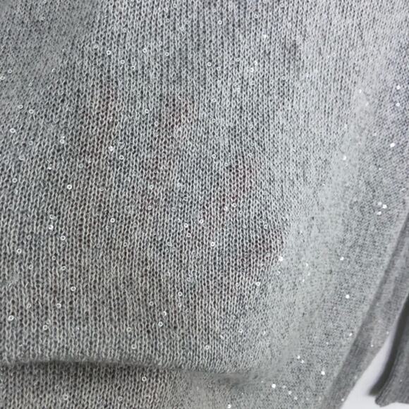 Joie Gray Silver Sequin Pullover Sweater Alpaca wool Blend - Picture 5 of 12